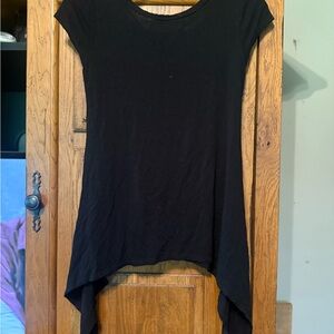 Chic Black Asymmetrical Blouse